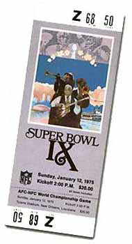 Super Bowl IX Ticket