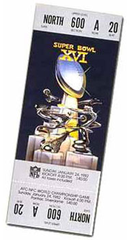 Super Bowl XVI Ticket