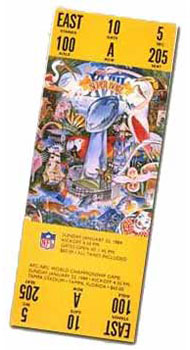 Super Bowl XVIII Ticket