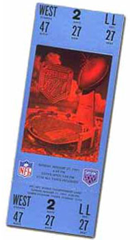 Super Bowl XXV Ticket