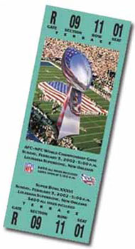 Super Bowl XXXVI Ticket