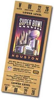 Super Bowl XXXVIII Ticket