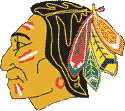 NHL Central Divisions Chicago Blackhawks NHL Logo from 1956 - 1957
